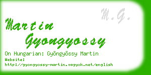 martin gyongyossy business card
