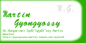 martin gyongyossy business card